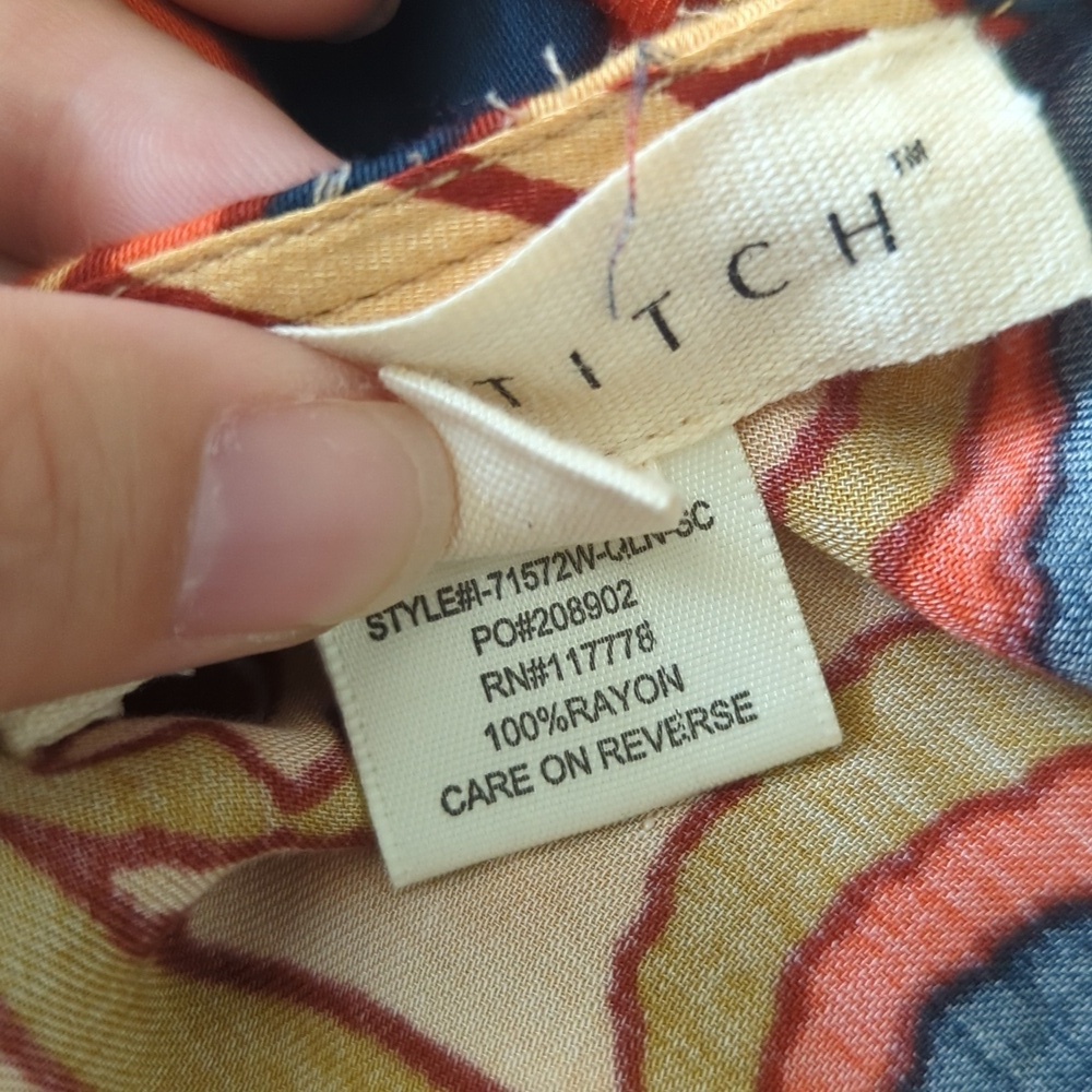 Lovestitch Asymmetrical Paisley Dress - Red and Gold - Picture 10 of 10